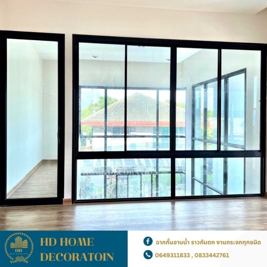 ติดตั้งกระจกฉากกั้นอาบน้ำ - รับติดตั้งกระจกอลูมิเนียม